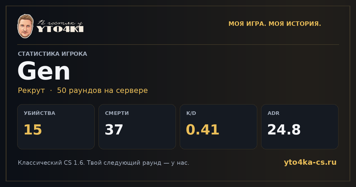 Карточка статистики Gen