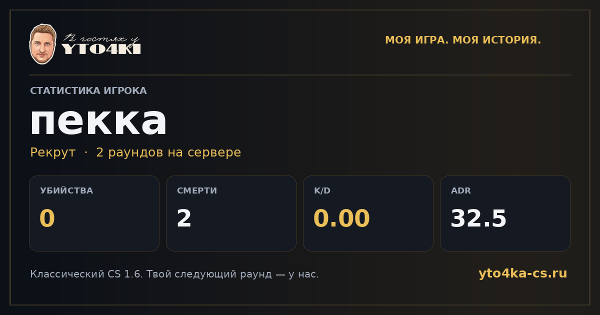 Карточка статистики пекка